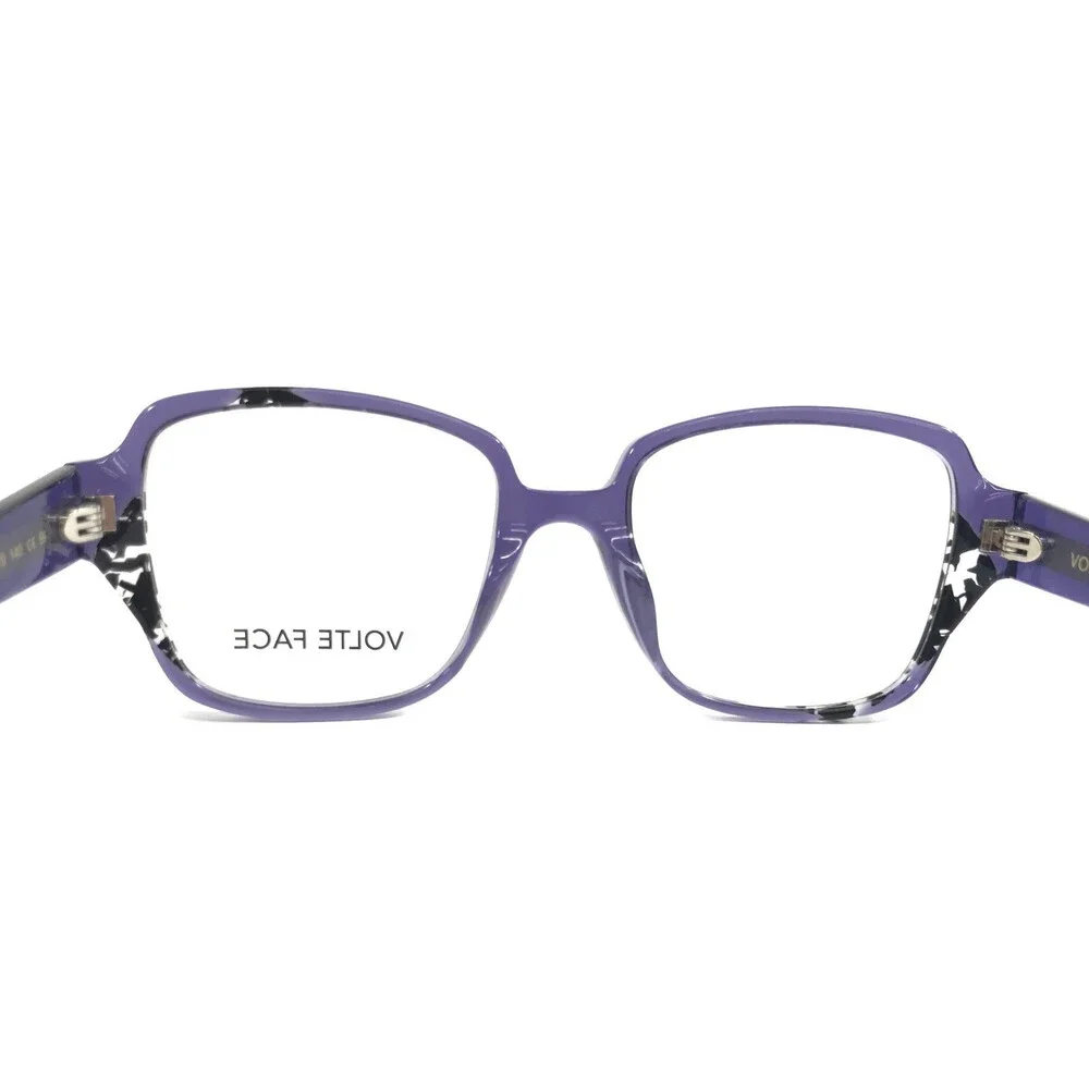Volte Face Eyeglasses Frames TARA 2001 BI Purple Black Square Full Rim 52-19-140